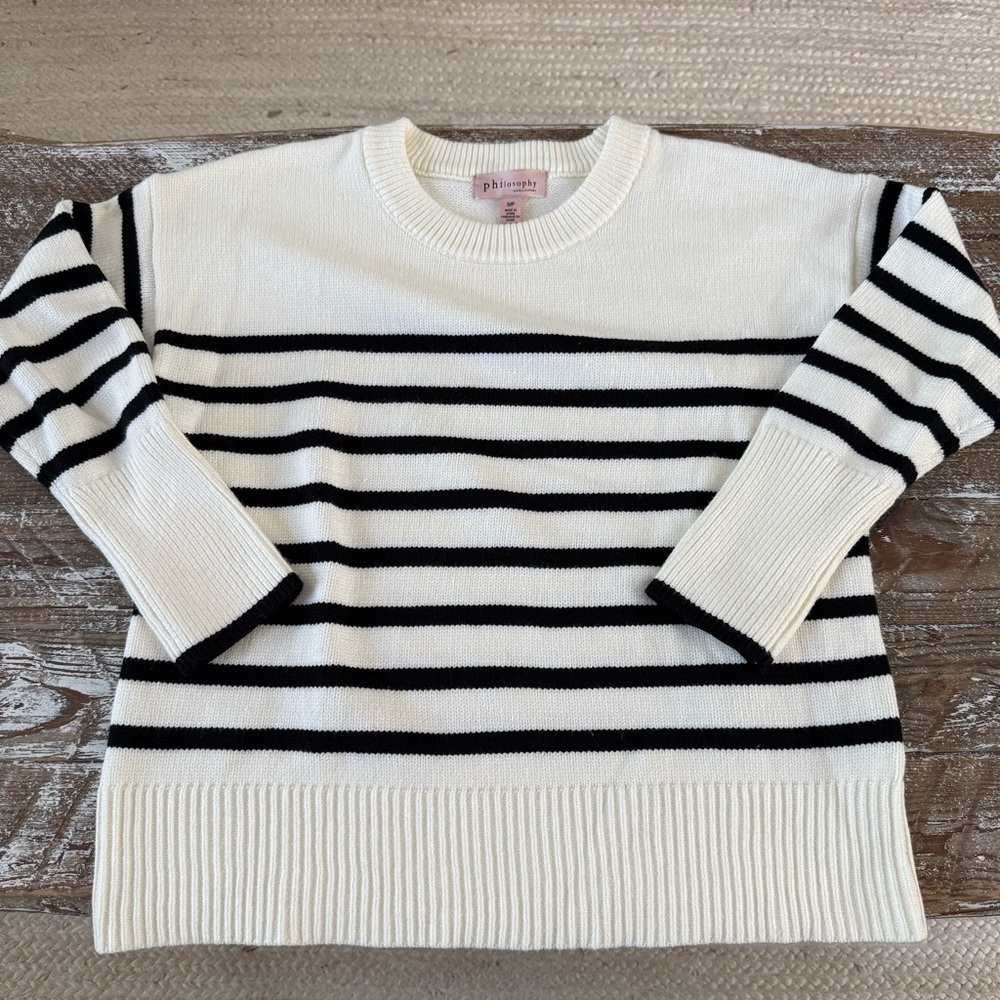 Philosophy Striped Crewneck Sweater